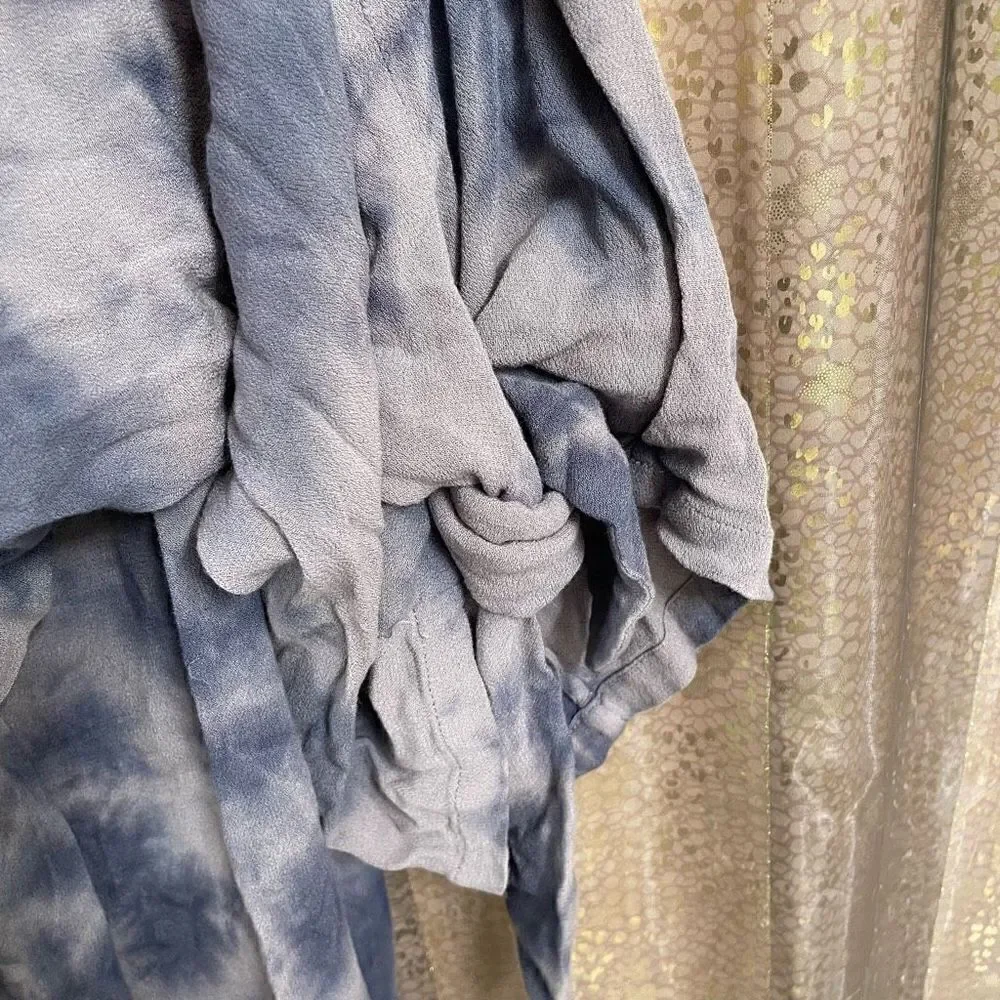 Free People Just Float Gray Blue Strapless Tie Dye Jumpsuit Medium - Picture 6 of 11